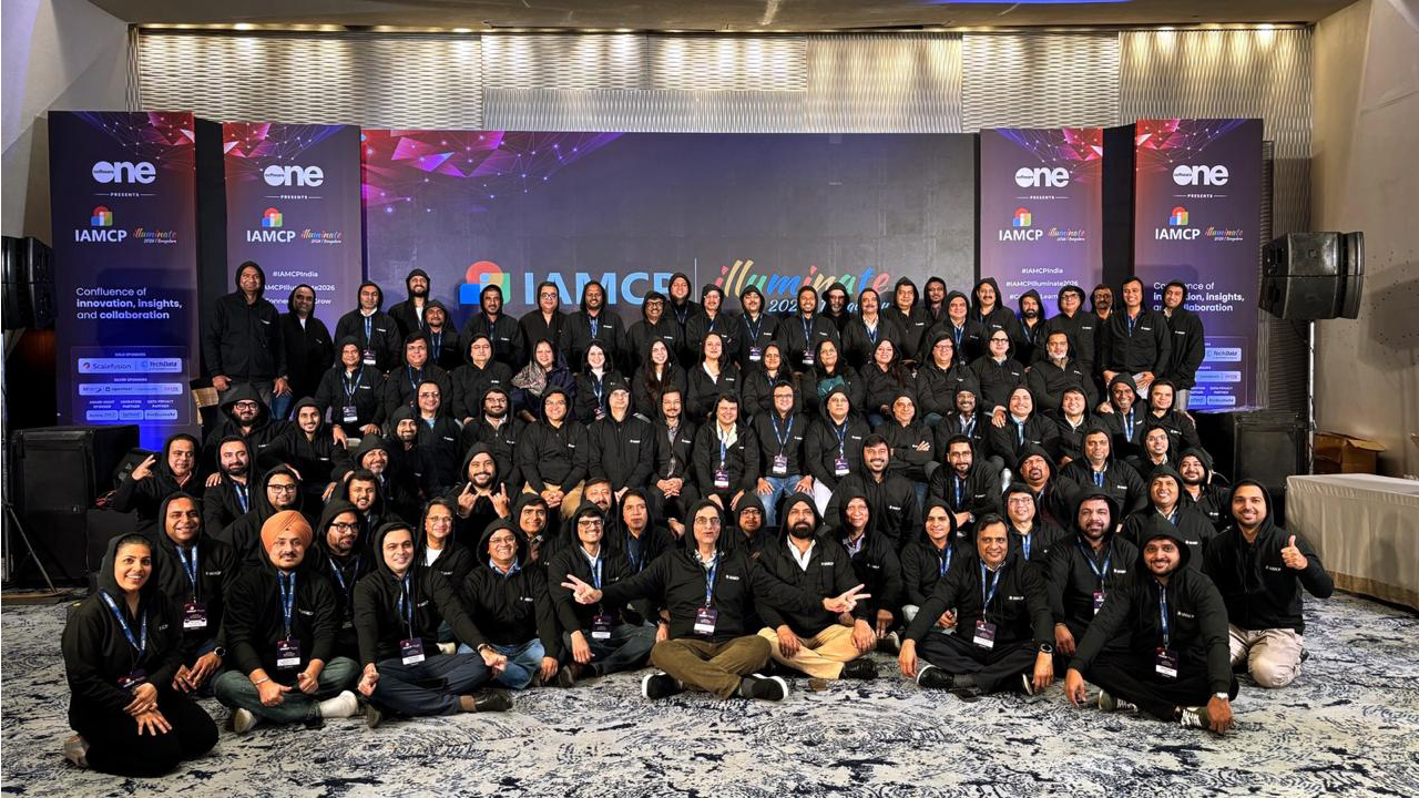 IAMCP Illuminate 2026 group photo of attendees in Bengaluru